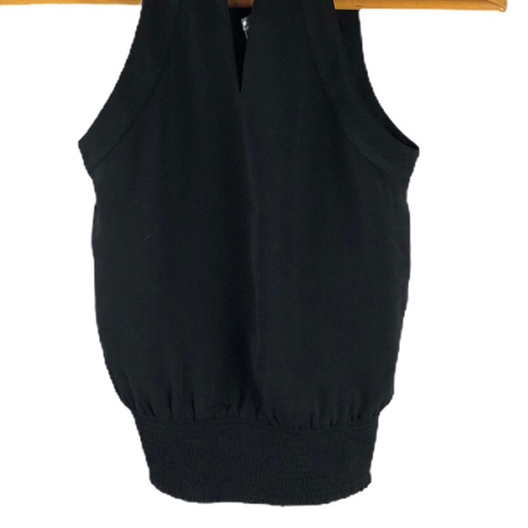 Bebe Black Mock Neck Cutout Tank - Picture 6 of 8